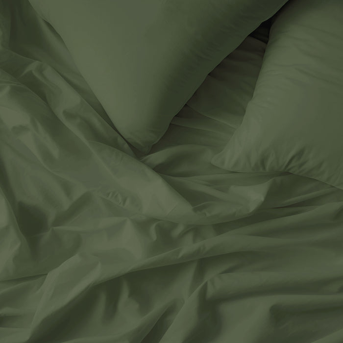 by fonQ Fresh Dekbedovertrek 240 x 220/240 cm - Moss Green
