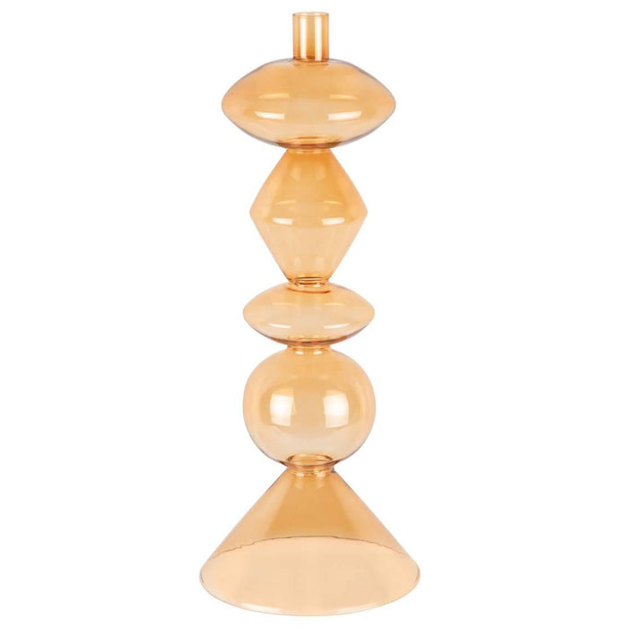 present time - Kandelaar Totem - Geel - 16x16x41cm