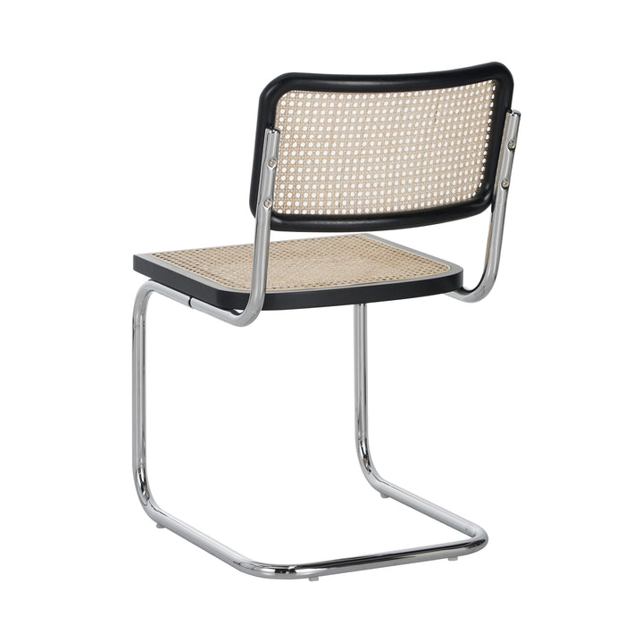 by fonQ Vento Eetkamerstoel - Zwart / Chroom