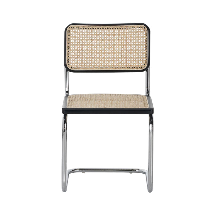 by fonQ Vento Eetkamerstoel - Zwart / Chroom