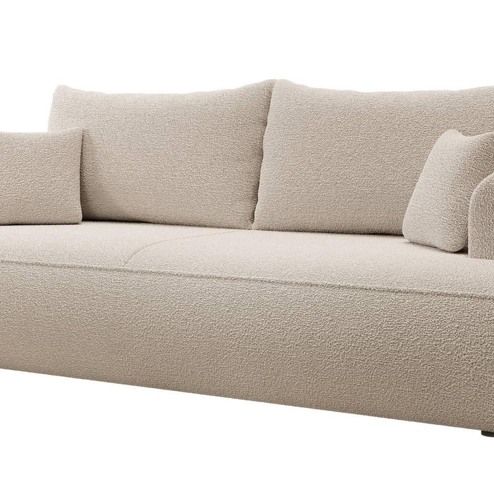 NADUVI Collection 3-zitbank Philipa bouclé met slaapfunctie