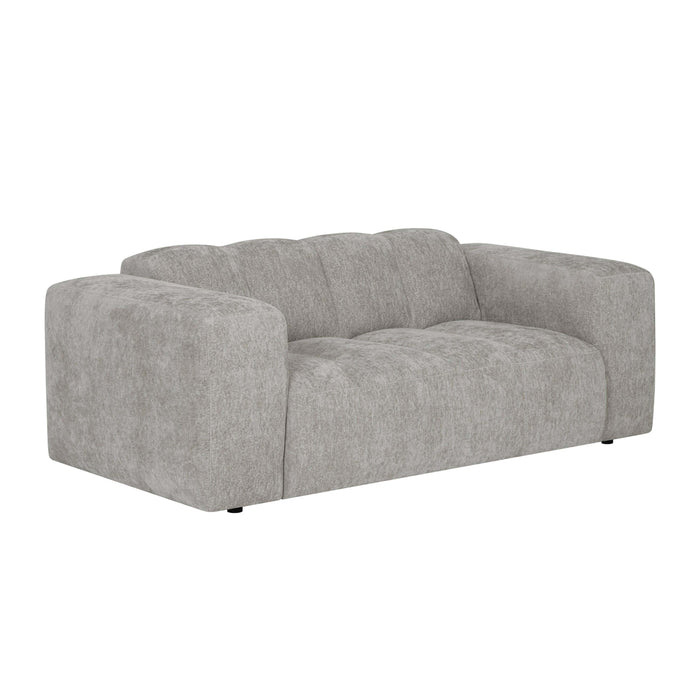 by fonQ Plume 2-zitsbank - Chenille - Grijs