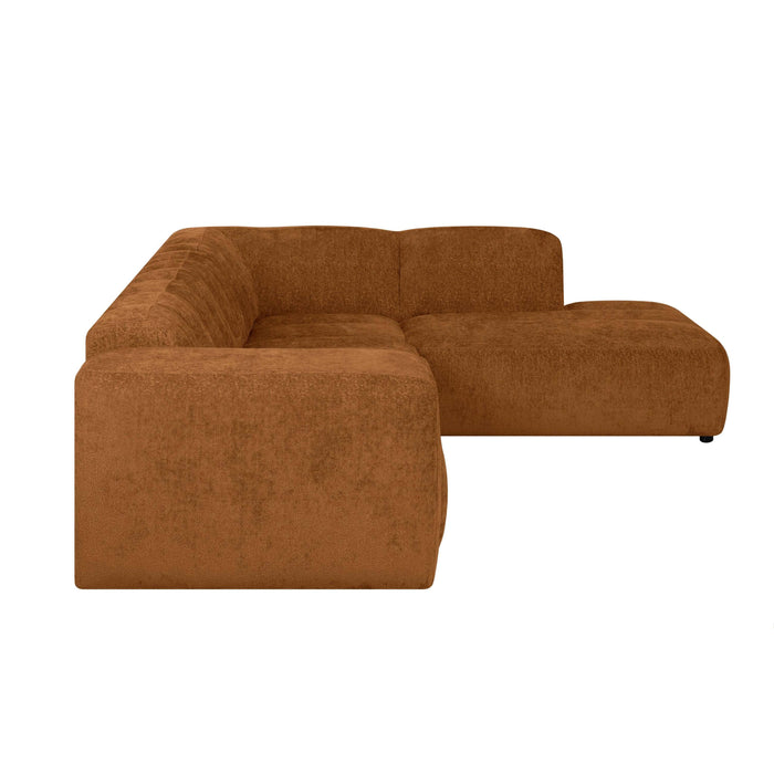 by fonQ Plume 3-zits Hoekbank Rechts - Chenille - Terra