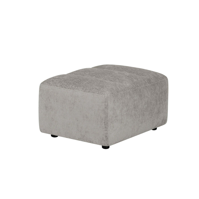 by fonQ Plume Hocker - Chenille - Grijs