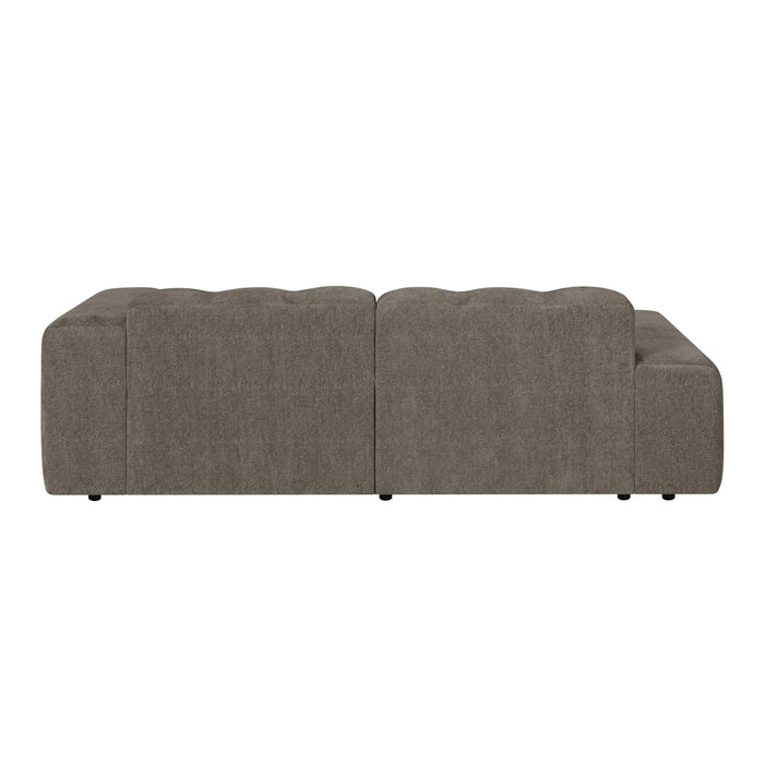 by fonQ Plume 2,5-zits Hoekbank met Chaise Longue XL Links - Chenille - Mocca