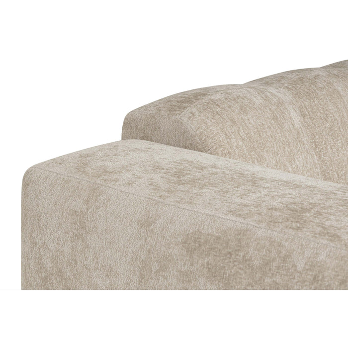 by fonQ Plume 3-zits Hoekbank met Chaise Longue XL Rechts - Chenille - Beige