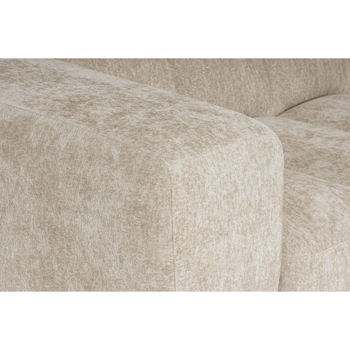 by fonQ Plume 4-zits Hoekbank met Chaise Longue XL Rechts - Chenille - Beige