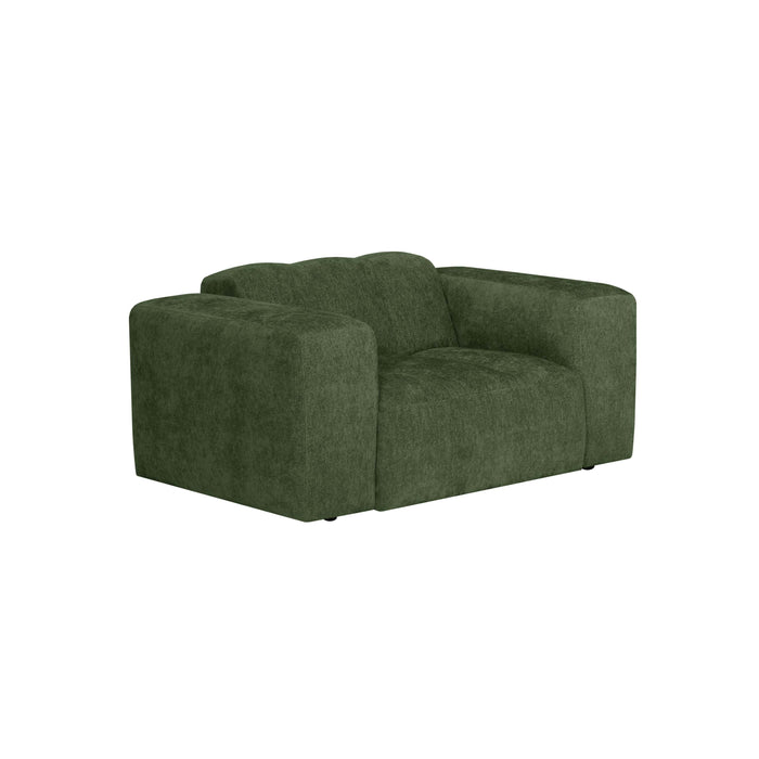 by fonQ Plume Fauteuil - Chenille - Groen