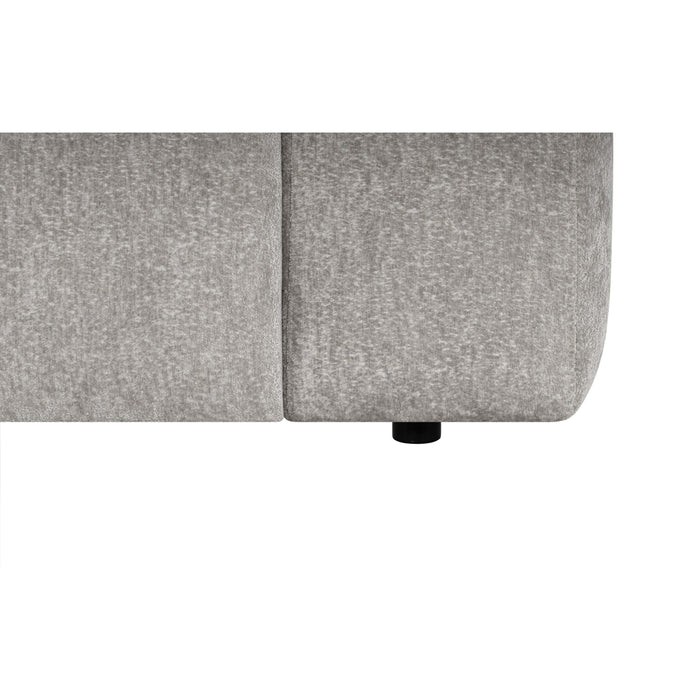 by fonQ Plume 2,5-zits Hoekbank met Chaise Longue Rechts - Chenille - Grijs
