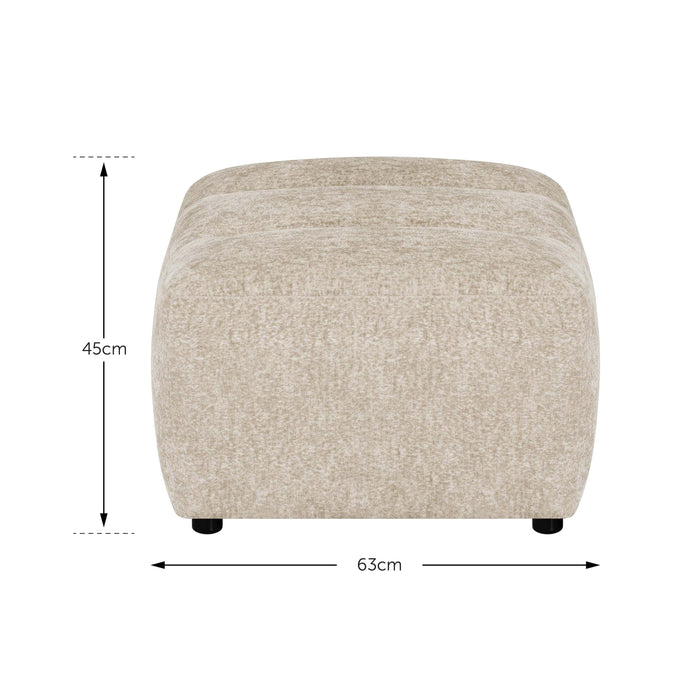 by fonQ Plume Hocker - Chenille - Beige