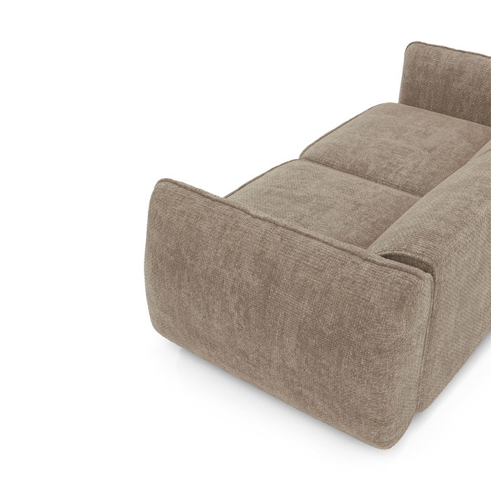 4-zitsbank in beige ribfluweel