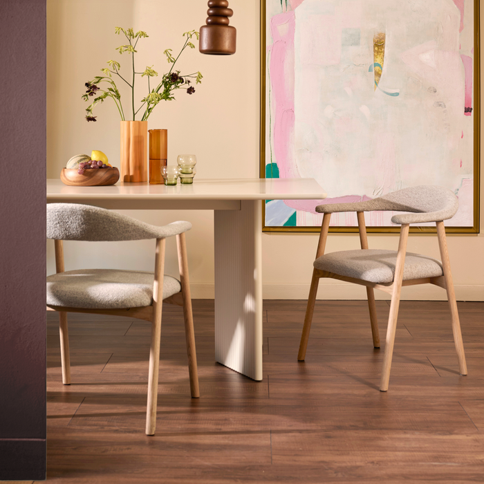 by fonQ Nordic Eetkamerstoel - Eikenhout - Greige