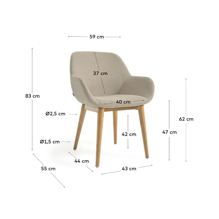 Kave Home Konna Eetkamerstoel - Beige