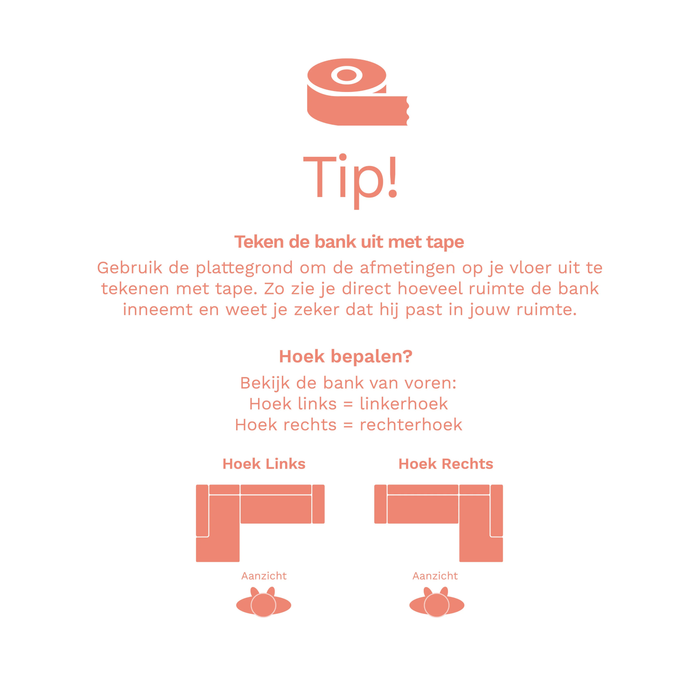 by fonQ Plume 4-zits Hoekbank met Chaise Longue XL Links - Chenille - Grijs