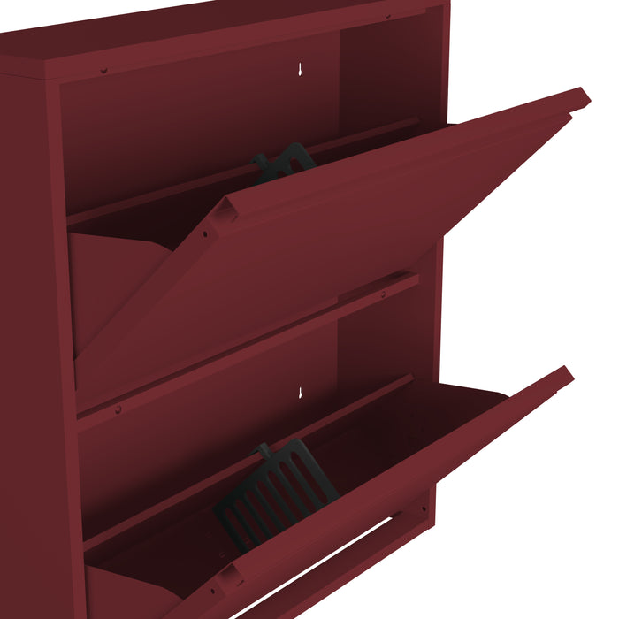 by fonQ Klip Schoenenkast - 2 Vakken - Bordeaux