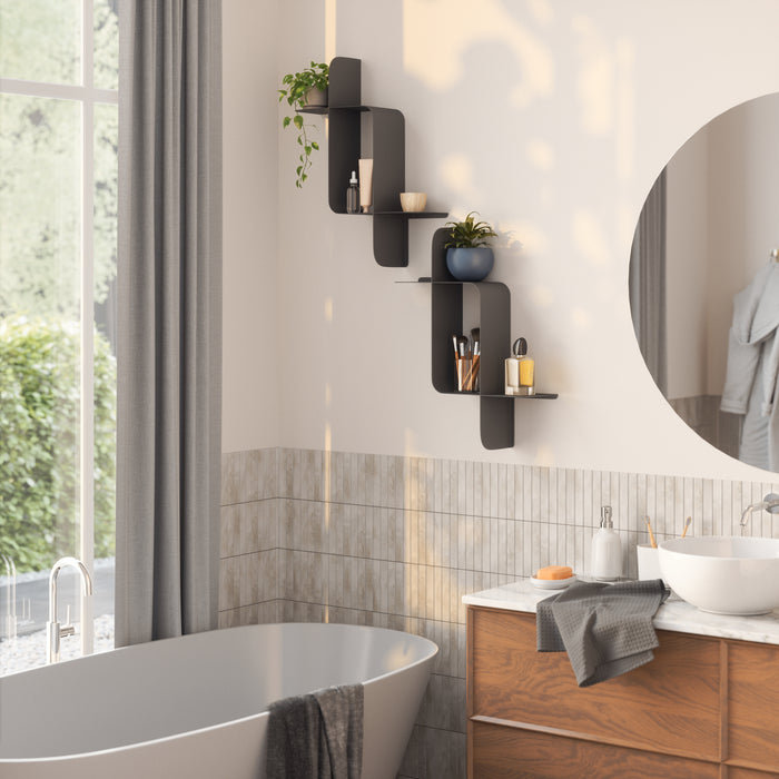 Umbra Montage Wandplank - Set van 2 - Zwart