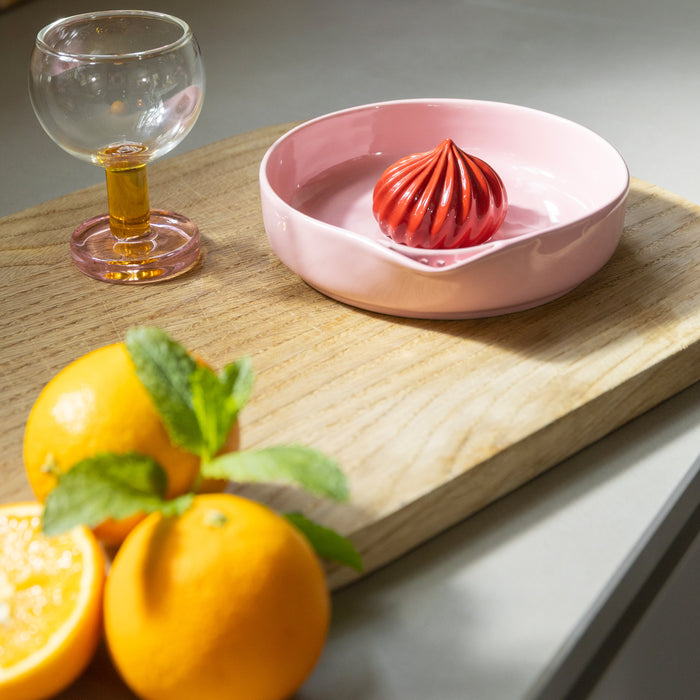 &k amsterdam Cantine Glas 2 st. - Roze