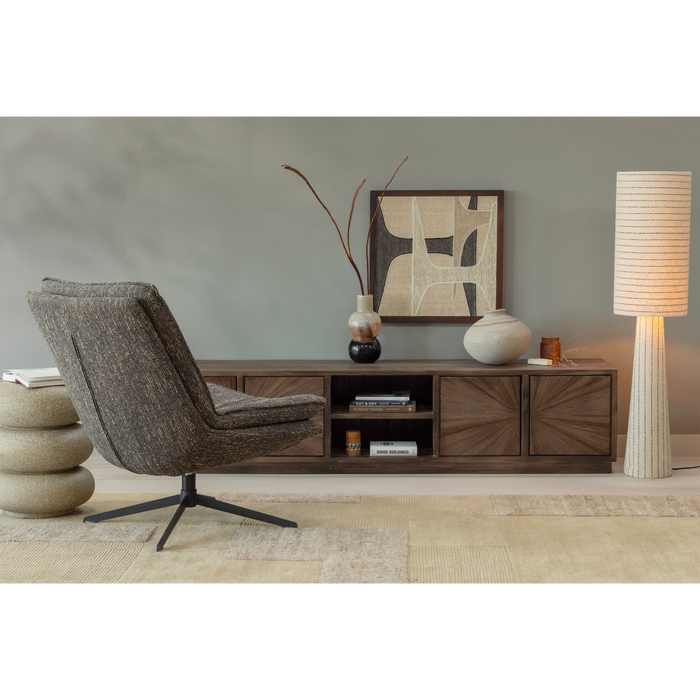 WOOOD Laurel Bijzettafel Met Spikkels - Magnesium - Beige - 50x40x40