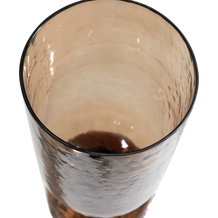 WOOOD Gigi Tafellamp Gehamerd Glas 51xØ15 cm- Bruin