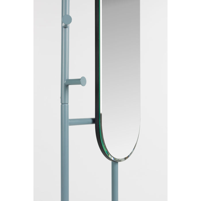 Zuiver Vero Staande spiegel| Passpiegel met kapstok Blauw