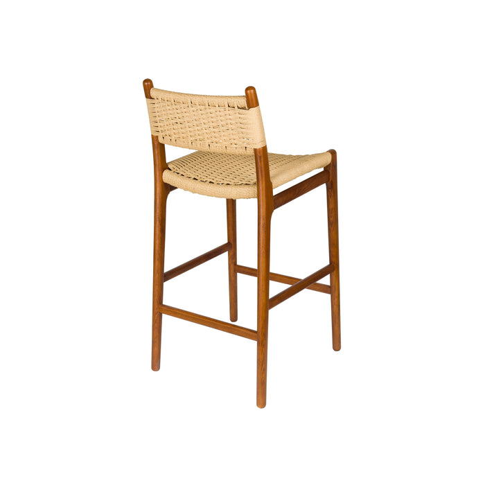 Dutchbone Cecile Counter| Barkruk met Rugleuning Walnoot - Bruin