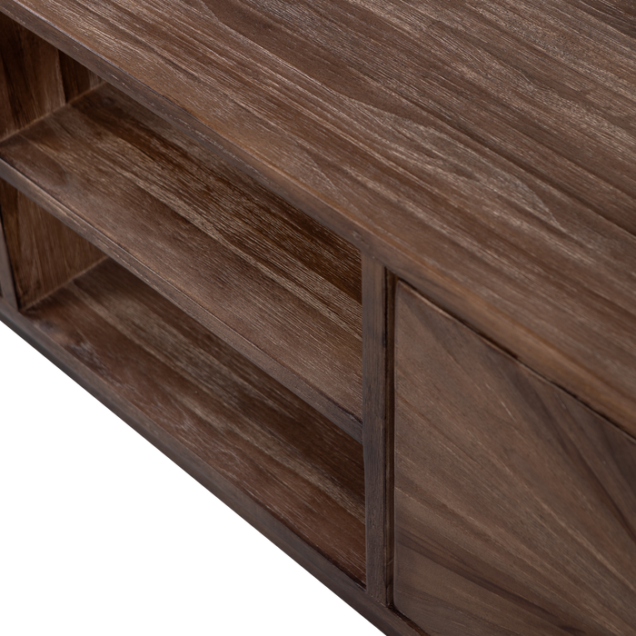 WOOOD Sun Organic Sidetable| Bureau - Recycled Teak - Bruin