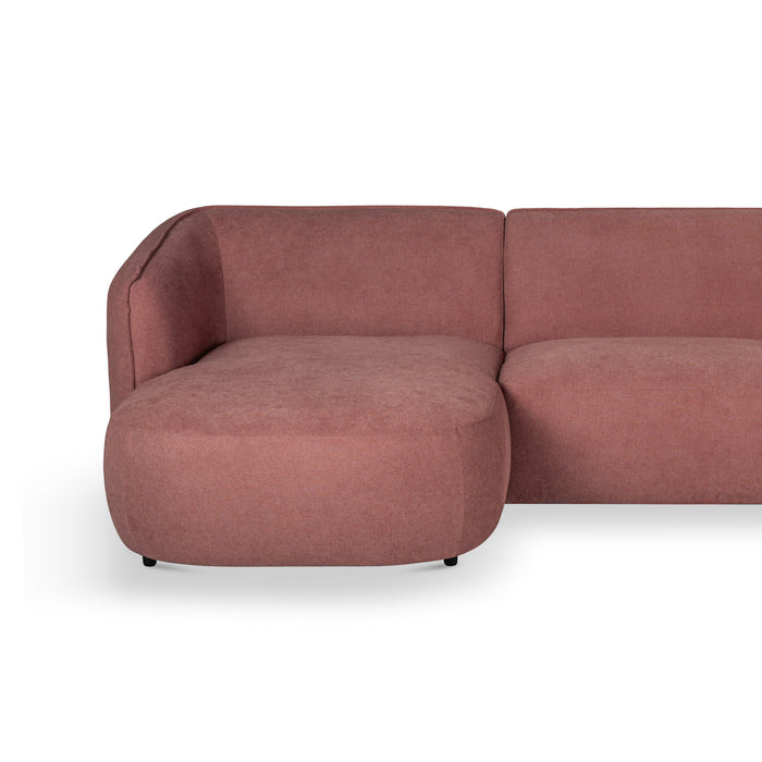 by fonQ Soft U-bank Rechts - Micro Chenille - Oud Roze