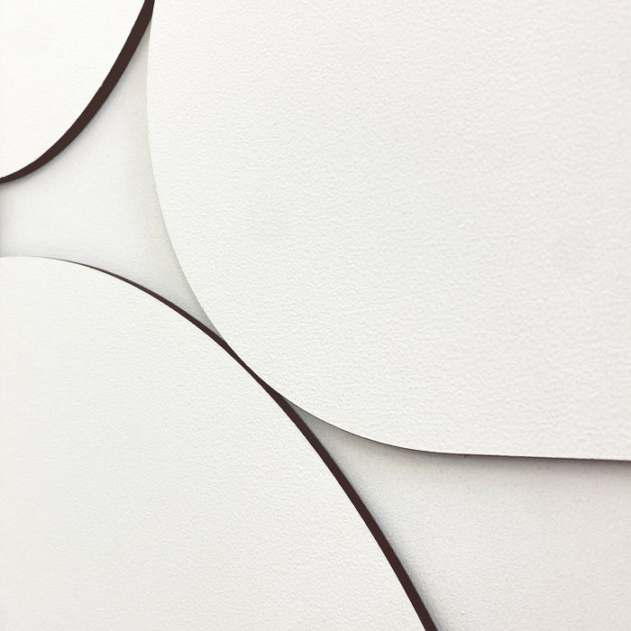 by fonQ Raised Abstraction Schilderij - Balanced - 40 x 118 cm - Bordeaux / Walnoot