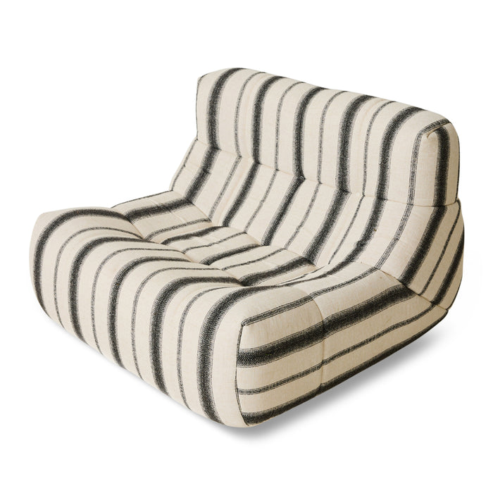HKliving Lazy Lounge Outdoor Fauteuil - Chalkstripe