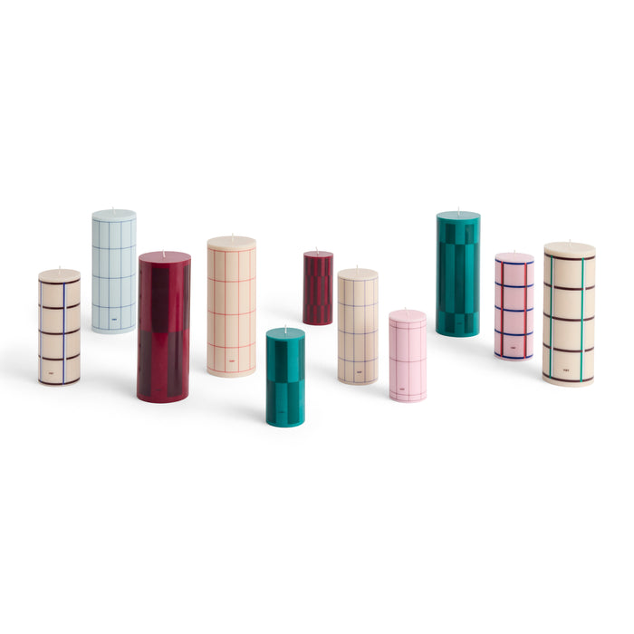 HAY Column Kaars Ø 7 cm - Off-White / Blauw