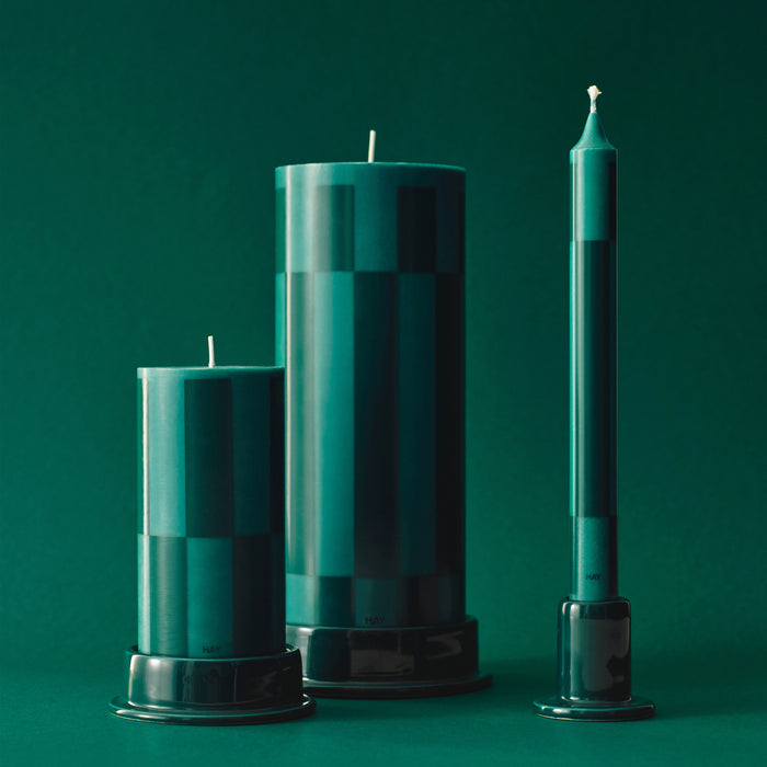 HAY Pattern Kaarsen - Set van 4 - Groen / Bordeaux