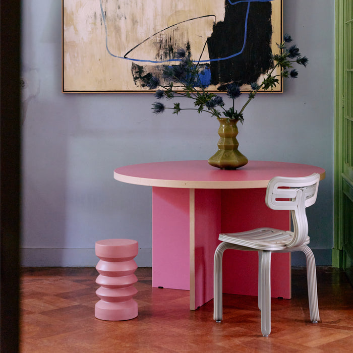 HKliving Stoneware Bijzettafel Ø 23 cm - Rouge