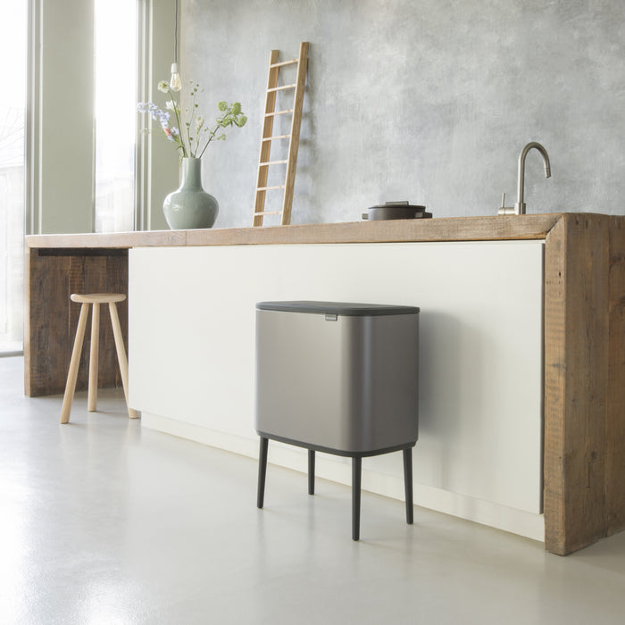 Brabantia Bo Touch Bin Afvalemmer 11 + 23 L - Platinum