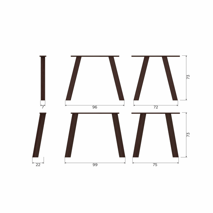 WOOOD Tablo Eettafel Deens Ovaal 220x100 - Eiken - Bruin