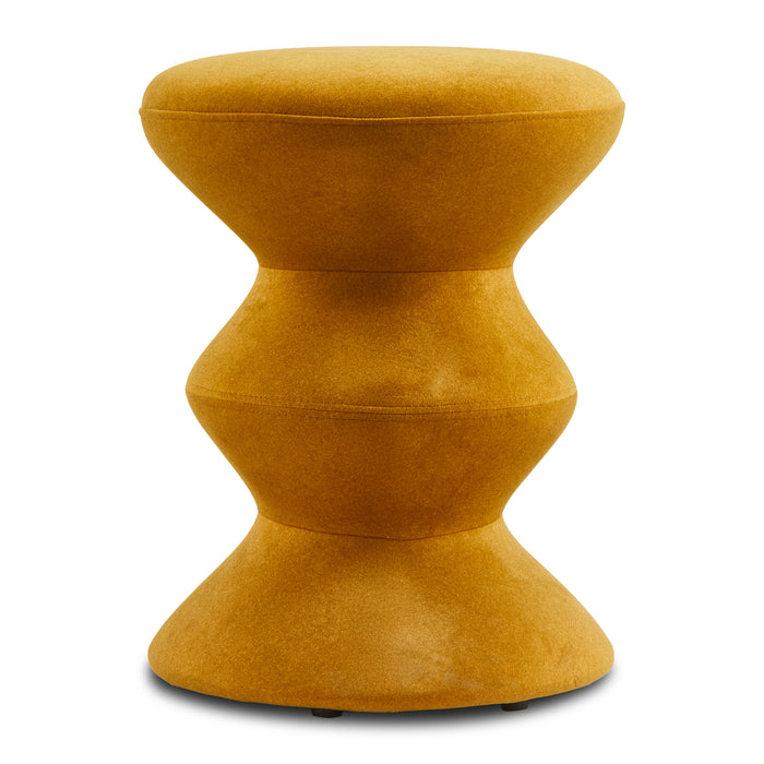 POLSPOTTEN Zig Zag Kruk - Geel