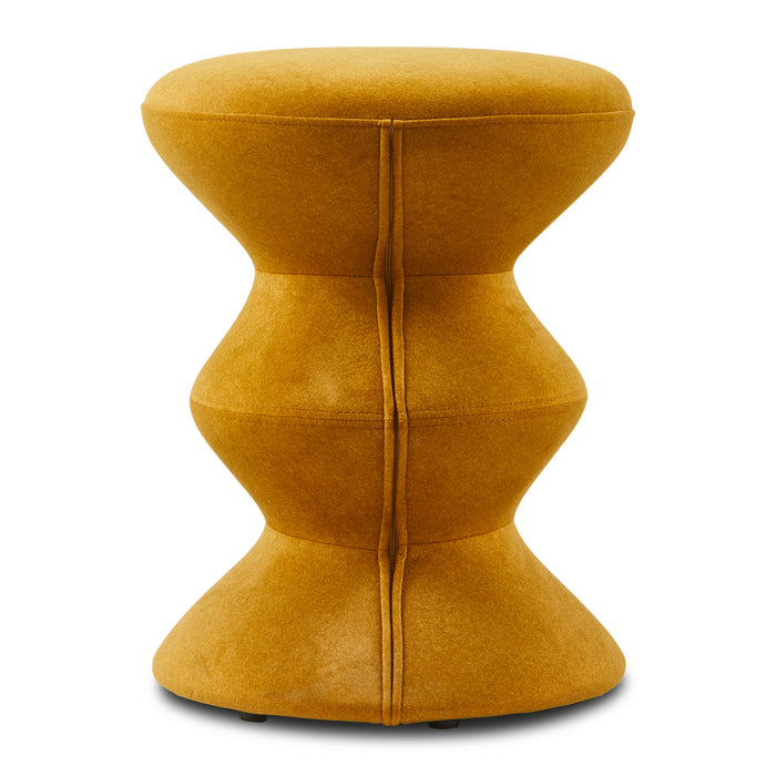 POLSPOTTEN Zig Zag Kruk - Geel