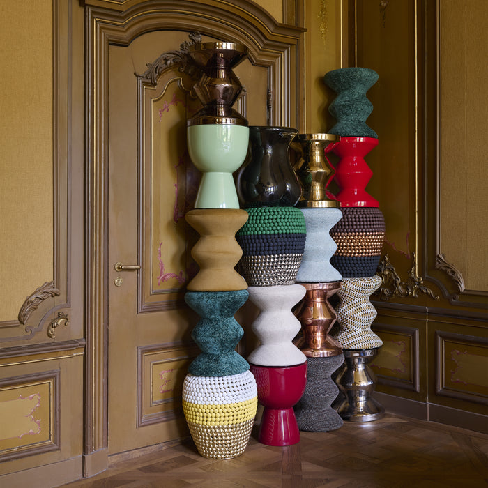 POLSPOTTEN Zig Zag Kruk - Oker