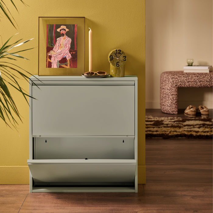 by fonQ Klip Schoenenkast - 2 Vakken - Taupe