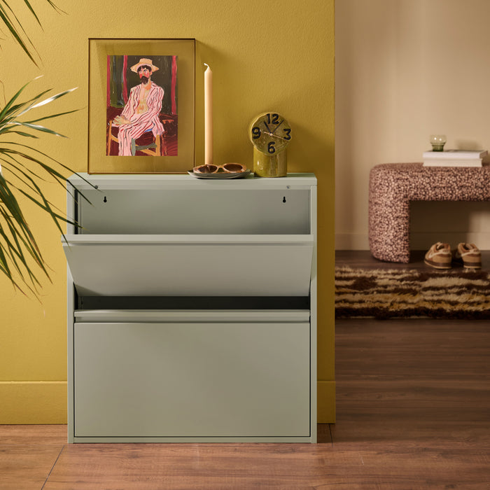 by fonQ Klip Schoenenkast - 2 Vakken - Taupe