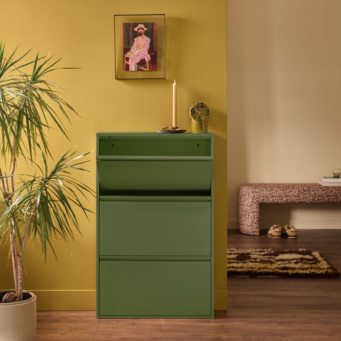 by fonQ Klip Schoenenkast - 3 Vakken - Pesto