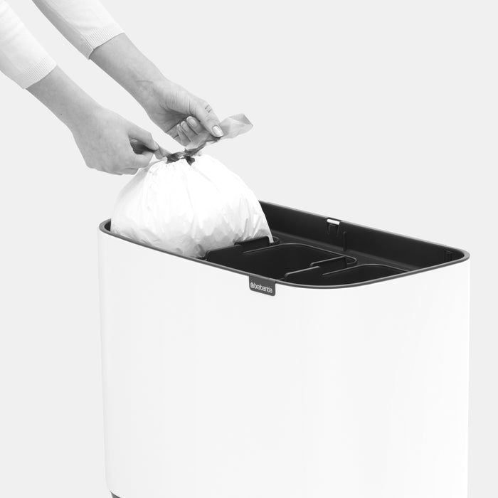 Brabantia Bo Touch Bin Afvalemmer 3 x 11 L - Wit