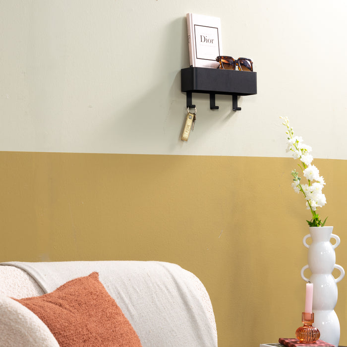 Spinder Design Dax Play 3 Wandkapstok H 12 cm - Zwart