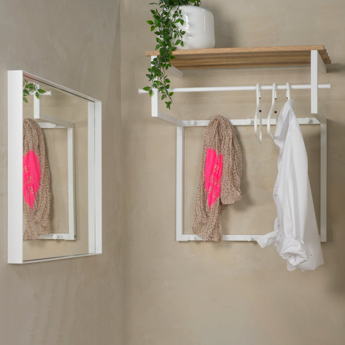 Spinder Design Rizzoli Wandkapstok - Wit / Eiken