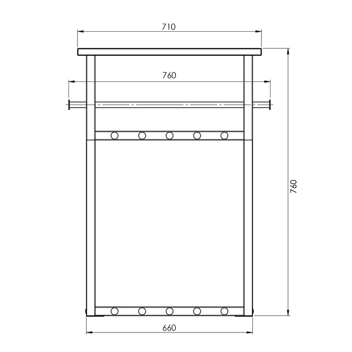 Spinder Design Rizzoli Wandkapstok - Wit / Eiken