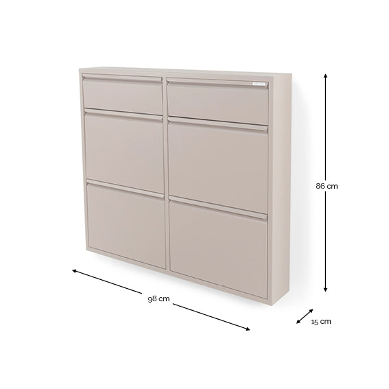 Spinder Design Billy 6 Schoenenkast - Silky Taupe