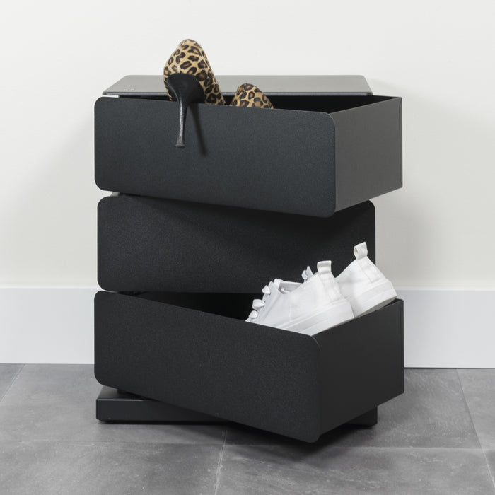 Spinder Design Joey 3 Schoenenkast - Zwart