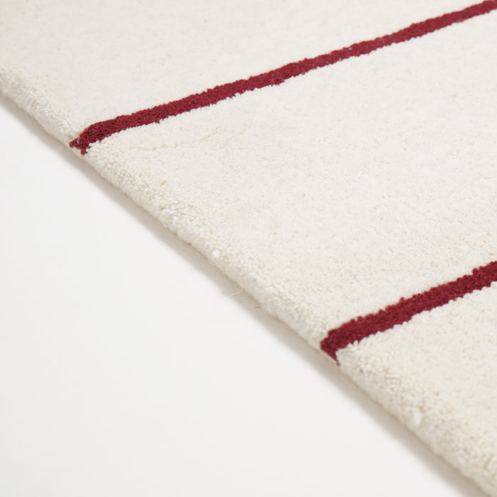 by fonQ Line Vloerkleed 200 x 300 cm - Rood