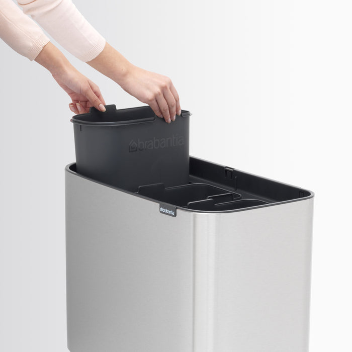 Brabantia Bo Touch Bin Afvalemmer 33 Liter (3x11 Liter) Vingerafdrukvrij