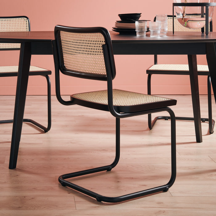 by fonQ Wave Eetkamerstoel - Zwart / Zwart