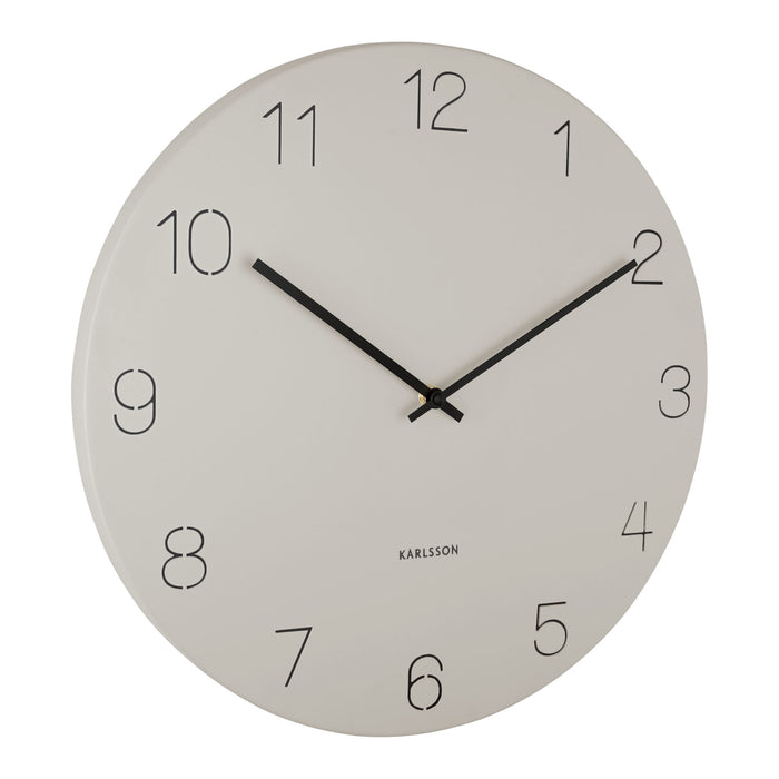 Karlsson Charm Wandklok - Warm grijs